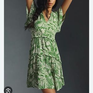 By Anthropologie Robin Tiered Mini Dress